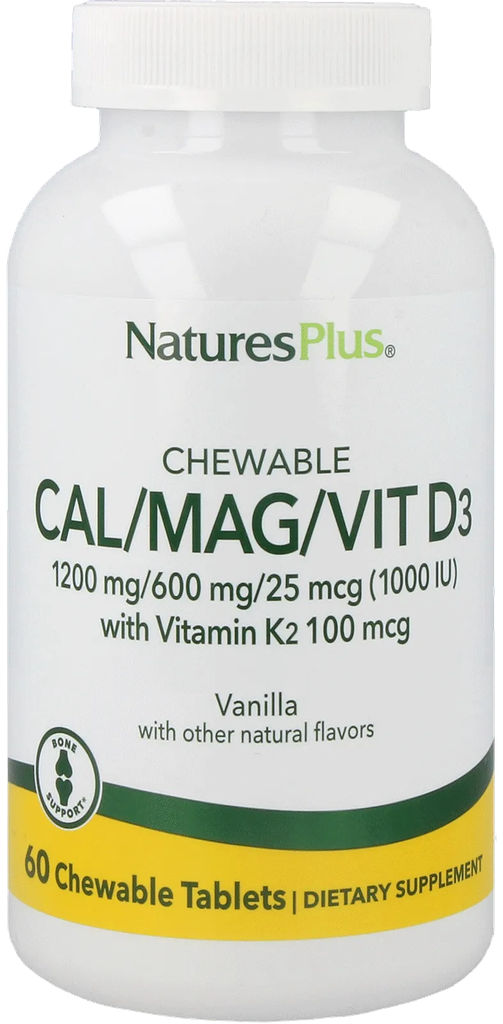 Calcium/Magnesium/Vitamin D3 with Vitamin K2 Vanilla - 60 chewables