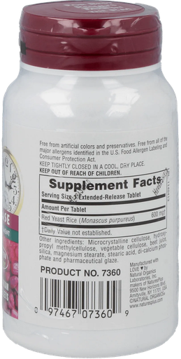 [NP-7360] Red Yeast Rice Sustained Release 600mg - 30 Tablets
